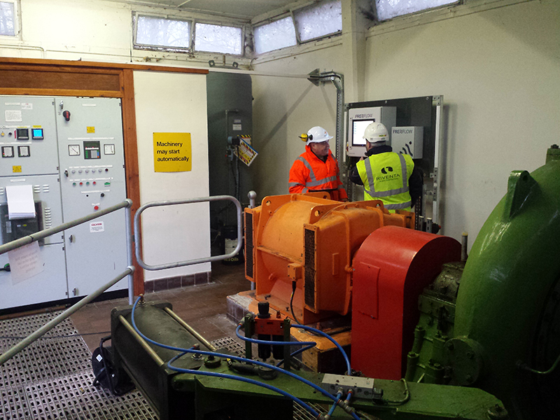 Monitoring a hydro-turbine for a UK water company